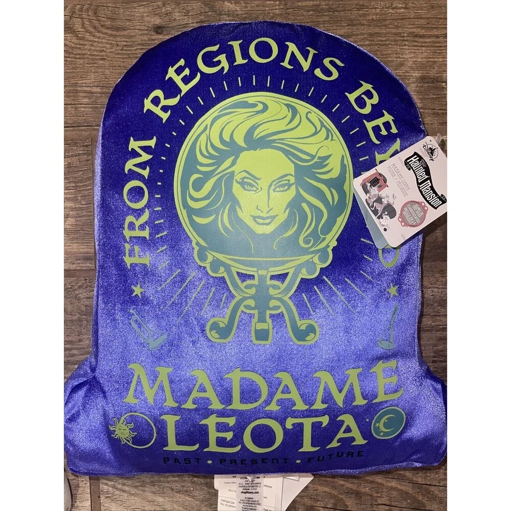 Disney Parks 2022 Haunted Mansion Madame Leota Tombstone Plush Pillow Glow
